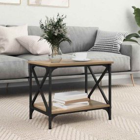 Oldal asztal kézműves tölgy 55 x 38 x 45 cm Faanyag