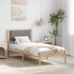   Ágykeret fejtámlával Tópszínű 80 x 200 cm Tömör fenyőfa