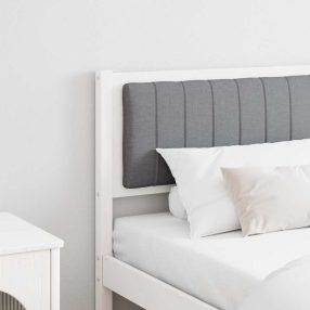   Kárpitozott fejtámla fejtámlával Fehér 180 cm Tömör fenyőfa