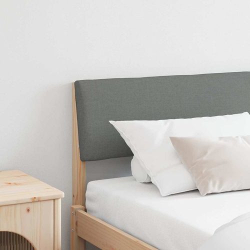 Kárpitozott fejtámla Sötétszürke 180 cm Tömör fenyőfa