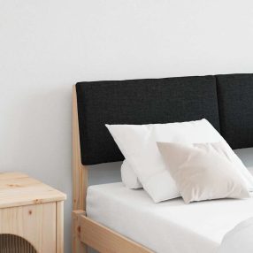 Kárpitozott fejtámla Fekete 120 cm Tömör fenyőfa