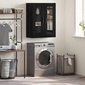 vidaXL Fali szekrény Musta tammi 69.5 x 34 x 90 cm Faanyag