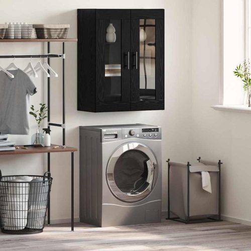 vidaXL Fali szekrény Musta tammi 69.5 x 34 x 90 cm Faanyag