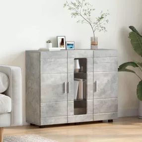   vidaXL Fából Készült Szekrény Beton Szürke 88,5 x 30,5 x 73 cm Faanyag