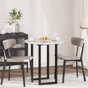 Asztallap Magasfényű fehér 70 x 70 x 1.5 cm Faanyag