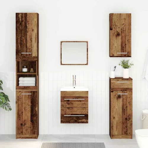 Mosdókagyló szekrény fiókkal Öreg fa 38,5 x 41 x 48 cm Faanyag