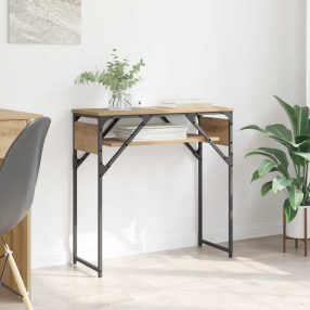 Konzolasztal kézműves tölgy 75x30x75cm Faanyag