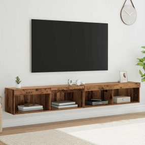 TV Fali Szekrények Panama 2 pcs Öreg fa 100 x 30 x 30 cm