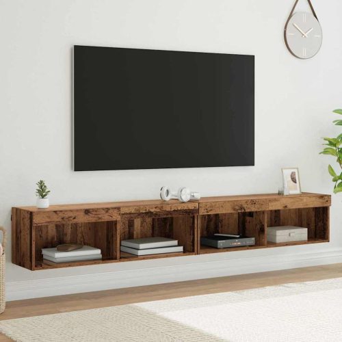 TV Fali Szekrények Panama 2 pcs Öreg fa 100 x 30 x 30 cm