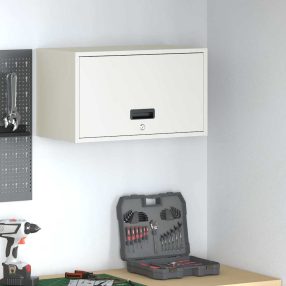   Fali szekrény a garázsba Fehér 60 x 33 x 35 cm Porfestett acél