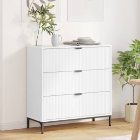 Széf fiókkal Fehér 79.5 x 33 x 82 cm Faanyag