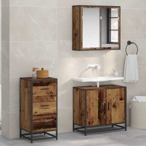 Széf fiókkal Régi fa 35.5 x 35 x 76 cm Faanyag