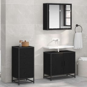 Széf fiókkal Musta tammi 35.5 x 35 x 76 cm Faanyag