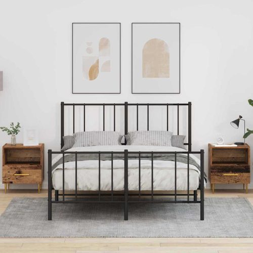 Éjjeli asztal fiókkal 2 pcs Régi fa 40 x 35 x 47.5 cm Faanyag