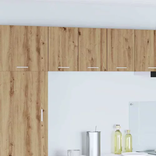 Függő szekrény polcokkal Riga 2 pcs Artisan tölgy és fehér