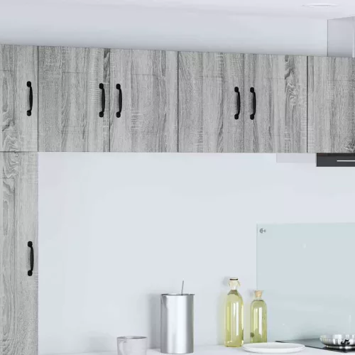 Fali konyhaszekrény 2 pcs Szürke Sonoma 60 x 31 x 40 cm Faanyag