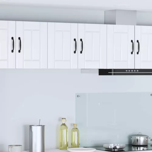 Konyhaszekrény 2 pcs Magas Fényű Fehér 30 x 31 x 40 cm Faanyag