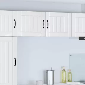   Konyhaszekrény 2 pcs Magas Fényű Fehér 50 x 31 x 40 cm Faanyag