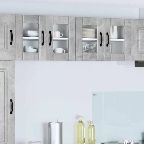 Konyhaszekrény 2 pcs Beton Szürke 60 x 31 x 40 cm Faanyag