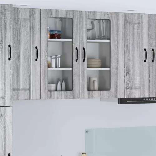 Konyhaszekrény 2 pcs Szürke Sonoma 40 x 31 x 80 cm Faanyag