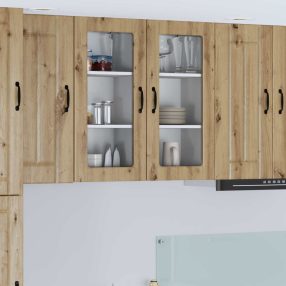 Konyhaszekrény 2 pcs Artisan tölgy 40 x 31 x 80 cm Faanyag