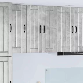 Konyhaszekrény 2 pcs Beton Szürke 30 x 31 x 80 cm Faanyag