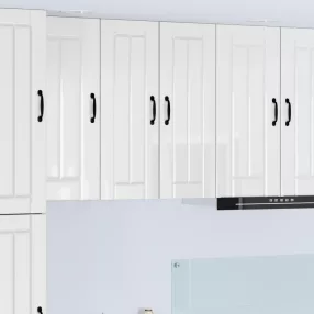   Konyhaszekrény 2 pcs Magas Fényű Fehér 30 x 31 x 80 cm Faanyag