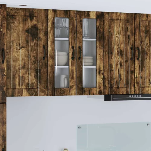 vidaXL Mosogatógép panel Lucca Füstös Tölgy 60 x 31 x 80 cm Szerelt Fa