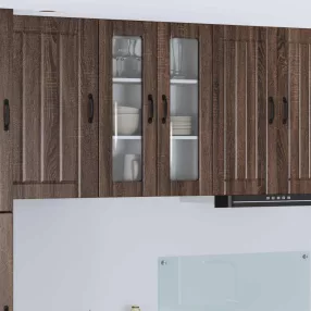   vidaXL Mosogatógép panel Lucca Barna Tölgy 60 x 31 x 80 cm Szerelt Fa