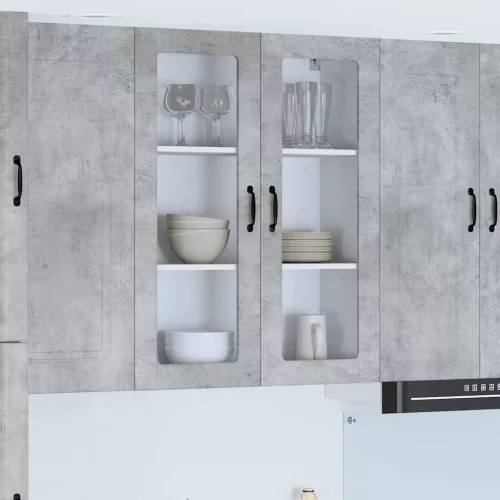 Fali konyhaszekrény Beton Szürke 80 x 31 x 100 cm Faanyag