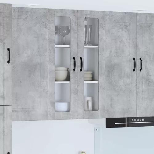 Fali konyhaszekrény Beton Szürke 60 x 31 x 100 cm Faanyag