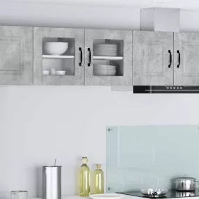 Konyhaszekrény 2 pcs Beton Szürke 40 x 31 x 40 cm Faanyag