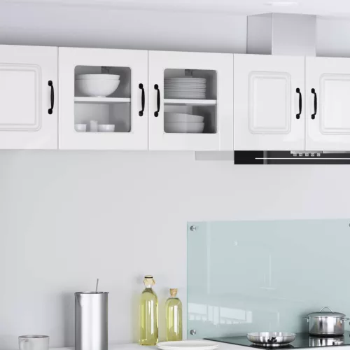vidaXL Mosogatógép panel 2 pcs Magas Fényű Fehér 40 x 31 x 40 cm