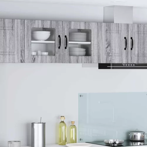 vidaXL Mosogatógép panel 2 pcs Szürke Sonoma 40 x 31 x 40 cm Faanyag