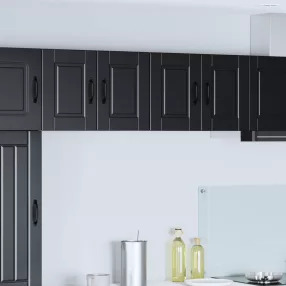   Konyhaszekrény polcokkal 2 pcs Fekete 60 x 31 x 40 cm Faanyag