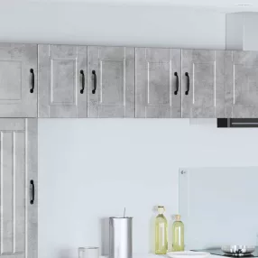   vidaXL Mosogatógép panel 2 pcs Beton Szürke 60 x 31 x 40 cm Faanyag