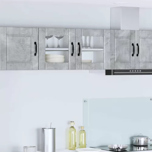 vidaXL Mosogatógép panel ajtóval Beton Szürke 80 x 31 x 40 cm Faanyag