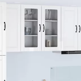   vidaXL Mosogatógép panel 2 pcs Magas Fényű Fehér 40 x 31 x 80 cm