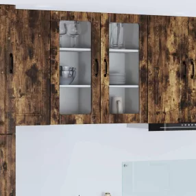   vidaXL Mosogatógép panel 2 pcs Füstölt tölgy 40 x 31 x 80 cm Faanyag