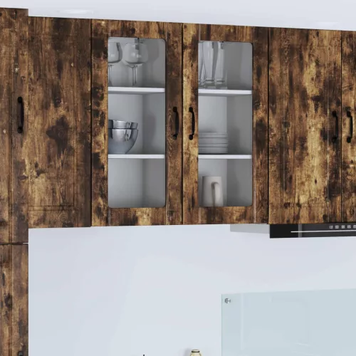 vidaXL Mosogatógép panel 2 pcs Füstölt tölgy 40 x 31 x 80 cm Faanyag