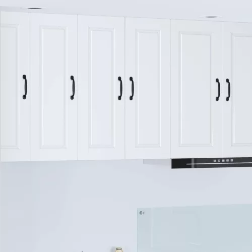 Konyhaszekrény polcokkal 2 pcs Fehér 30 x 31 x 80 cm Faanyag