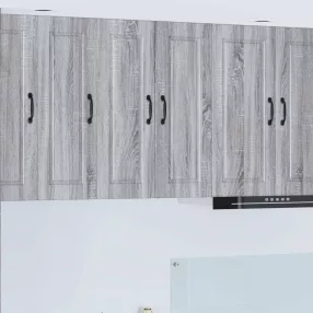   vidaXL Mosogatógép panel 2 pcs Szürke Sonoma 30 x 31 x 80 cm Faanyag