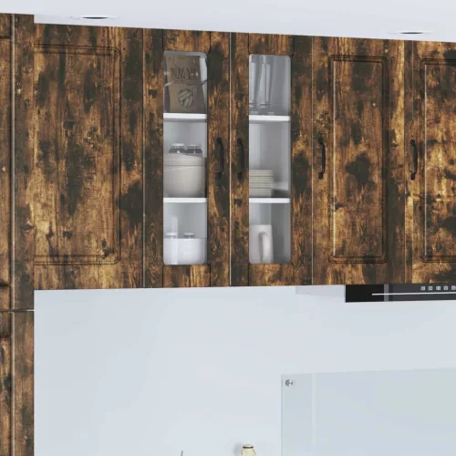 vidaXL Mosogatógép panel Füstölt tölgy 60 x 31 x 80 cm Faanyag