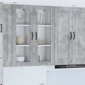   Konyhaszekrény polcokkal Beton Szürke 40 x 31 x 100 cm Faanyag