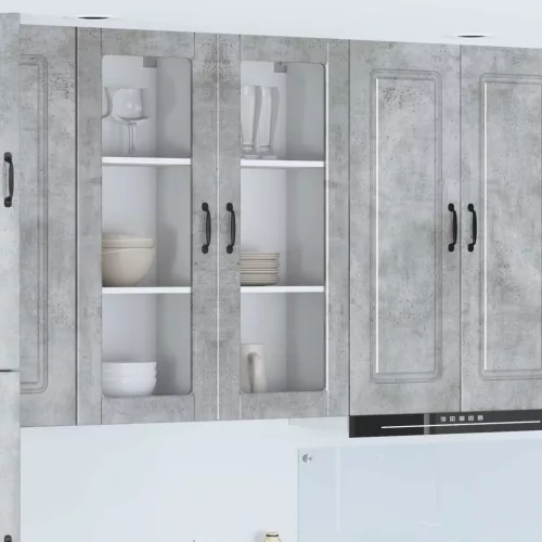 Konyhaszekrény polcokkal Beton Szürke 40 x 31 x 100 cm Faanyag