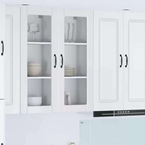 vidaXL Mosogatógép panel Magas Fényű Fehér 40 x 31 x 100 cm Faanyag