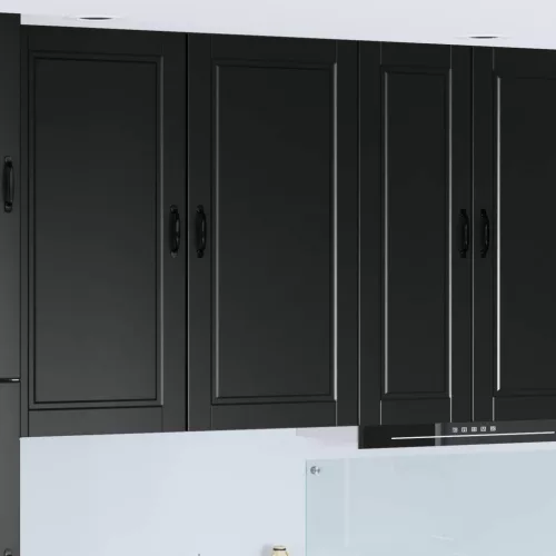 Konyhaszekrény polcokkal Fekete 50 x 31 x 100 cm Faanyag