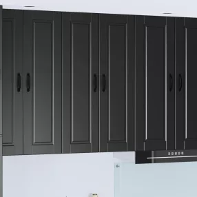 Konyhaszekrény polcokkal Fekete 60 x 31 x 100 cm Faanyag