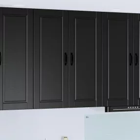 Konyhaszekrény polcokkal Fekete 80 x 31 x 100 cm Faanyag