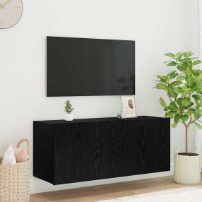 TV Fali Szekrény Fekete tölgy 100 x 35 x 41 cm Faanyag